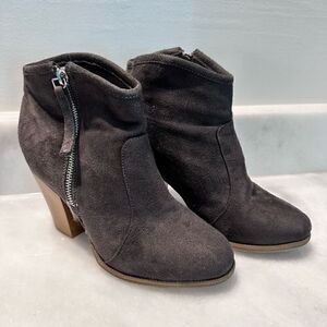 Liliana Womens VINTAGE Y2K Chunky Heel Ankle Booties Brown Size 7